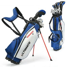 Men's Profile Complete Golf Club Package Set Includes 10 Pieces (Color: Blue)